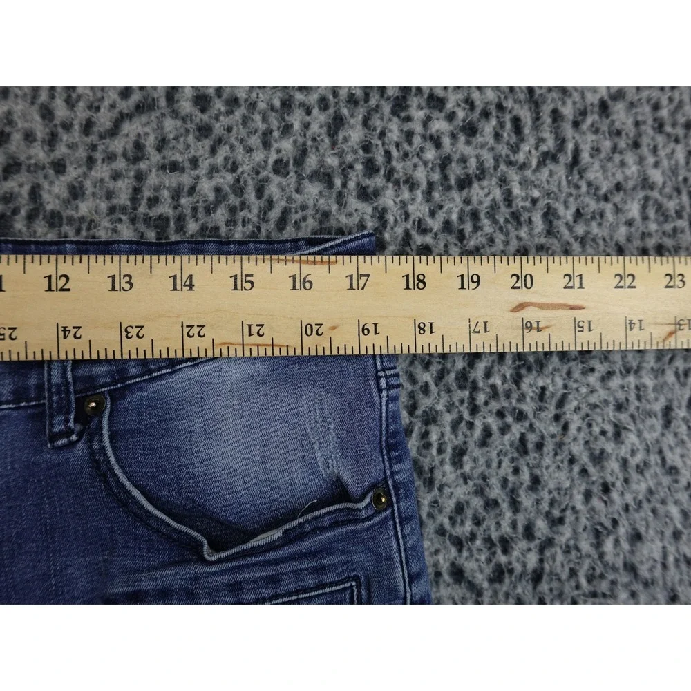 Black Premium Moto Skinny‎ Jeans Mens 34 Blue Good Distressed Paint Splatter